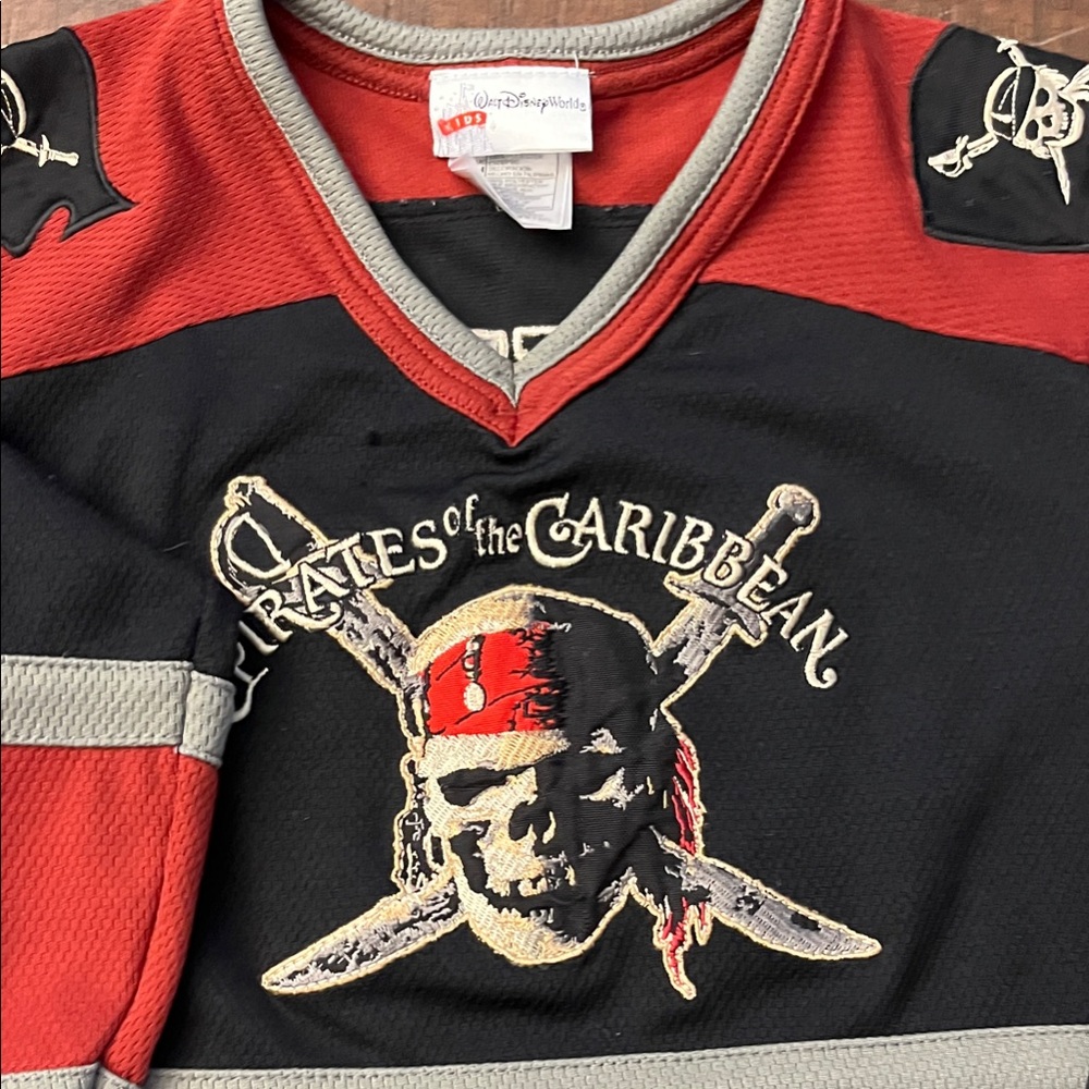 Disney Pirates of the Caribbean Red and Black Jersey